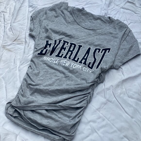Everlast x Zara Grey Wrap T-Shirt (S) - Picture 2 of 11